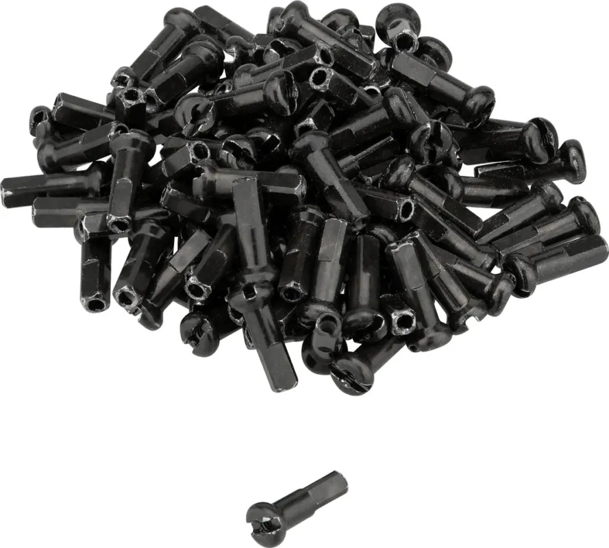Begrenztes Angebot DT Swiss Pro Lock® Messing-Nippel 1,8 mm / 2,0 mm - 100 Stück - schwarz | 12 mm \\/ 1,8 mm Durchmesser