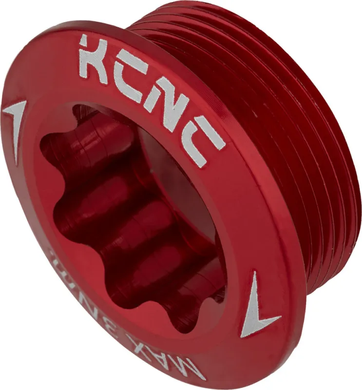Nur Heute KCNC Kurbelschraube für Shimano links - red