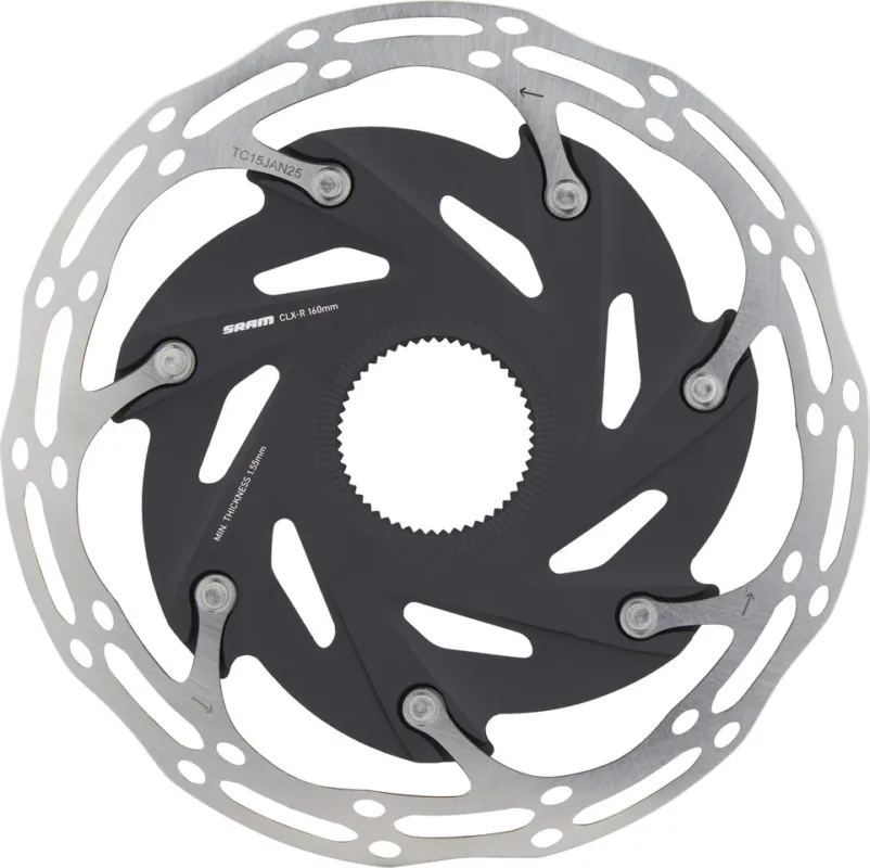 SRAM Centerline Rounded XR Center Lock Bremsscheibe 2-Teilig - silver-black | 140 mm Preis Gesenkt