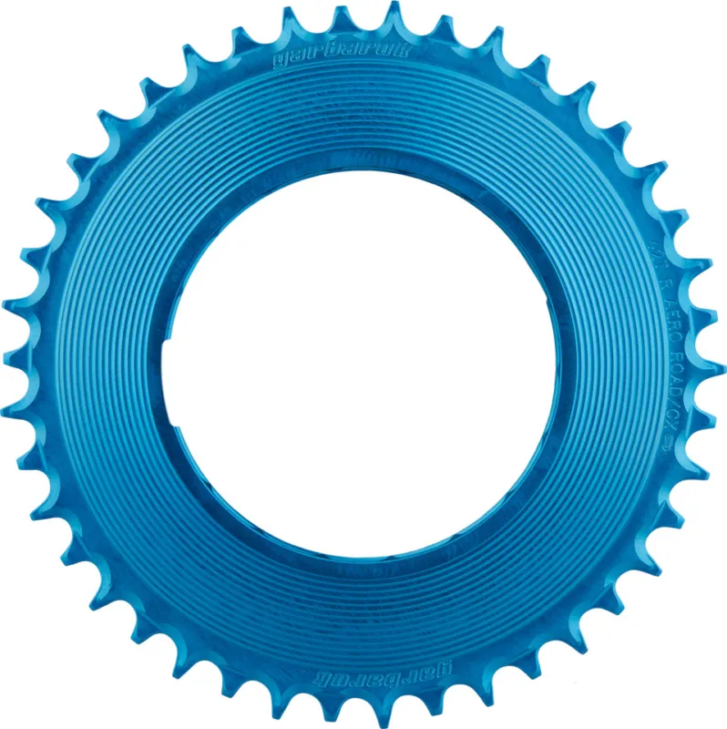 Top-Angebot Garbaruk Thread Mount Kettenblatt für SRAM RED XPLR AXS PM Rund - blue | 42 | 42 Z