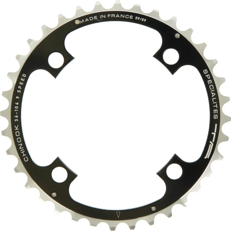 TA Kettenblatt Chinook, 4-Arm, Mitte, 104 mm Lochkreis - schwarz | 36 Z Markenware