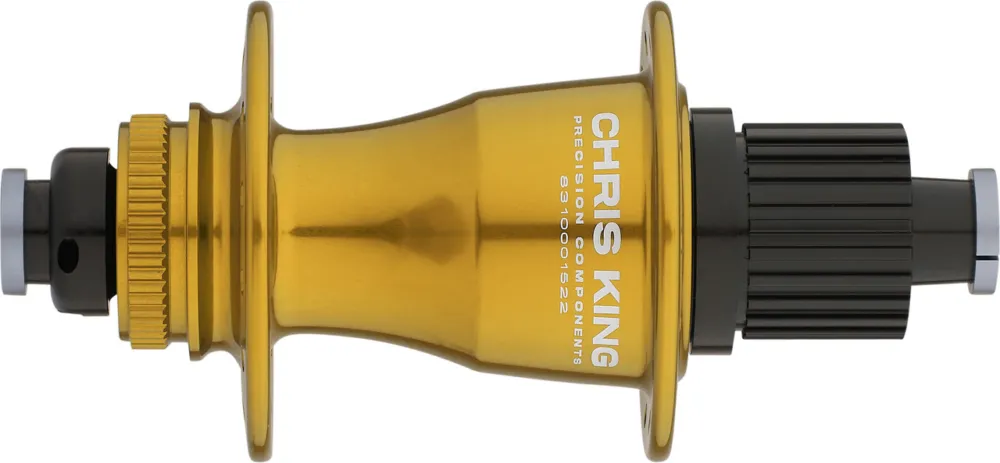 Chris King Boost Disc Center Lock HR-Nabe - gold | 12 x 148 mm \\/ 28 Loch \\/ Shimano Micro Spline Aktuell
