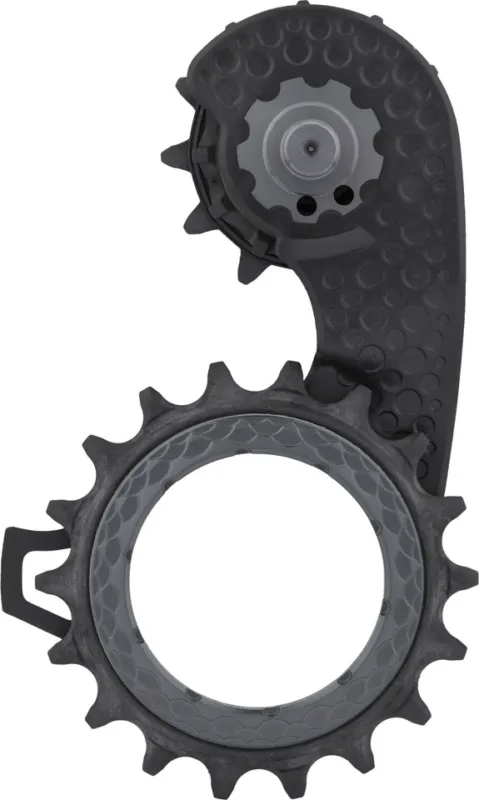 absoluteBLACK HOLLOWcage Carbon Ceramic Oversized Schalträdchen-System Shimano 9250 - titanium | 12 Zähne (Leitrolle )/18 Zähne (Spannrolle ) Schnäppchen