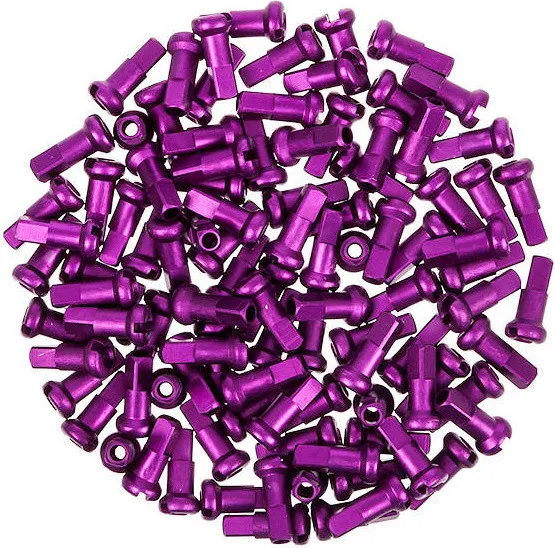 DT Swiss Alu-Nippel 2,0 mm - 100 Stück - violett | 12 mm Aktuell