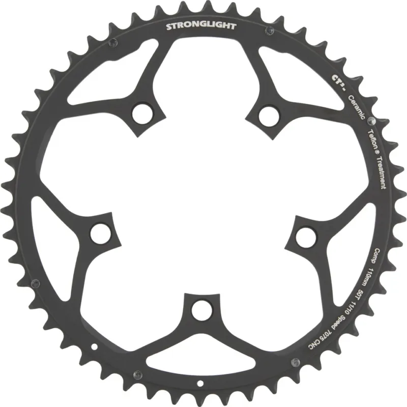 Nur Heute Stronglight CT2 Road Kettenblatt 10-/11-fach, 5-Arm, 110 mm Lochkreis - schwarz | 50 Z