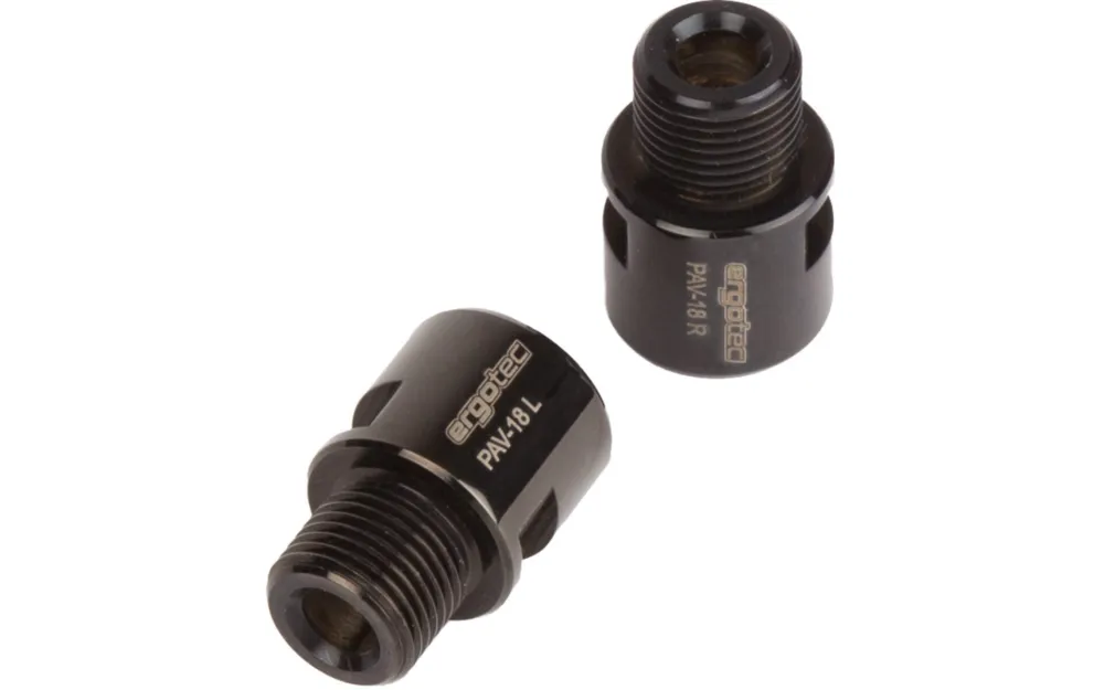 ERGOTEC Pedal Achsverlängerung 18 mm 1 Paar, schwarz Neue Kollektion