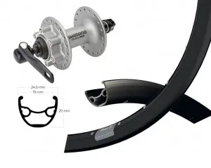 Echt V-Rad 29" Deore 6.Loch silber SSP 32L Ryde Rival 19 Disc schw.Niro-Spei.