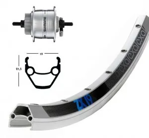 V-Rad 28x1.75 DH3D32 6L.silb.Starr 36L Exal ZX 19 silber.Niro-Spei. Neue Kollektion