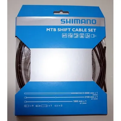 Super-Preis Shimano Schaltzugset vorn & hinten MTB Zughüllen 4mm x 3000mm