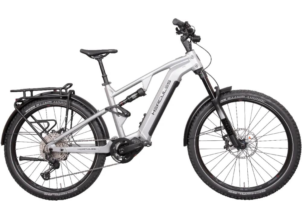 Versand Am Gleichen Tag Hercules Nos FS SUV 2.1 - 630 Wh - 27,5 Zoll - Fully - silvermetallic-matt - Größe 41 CM