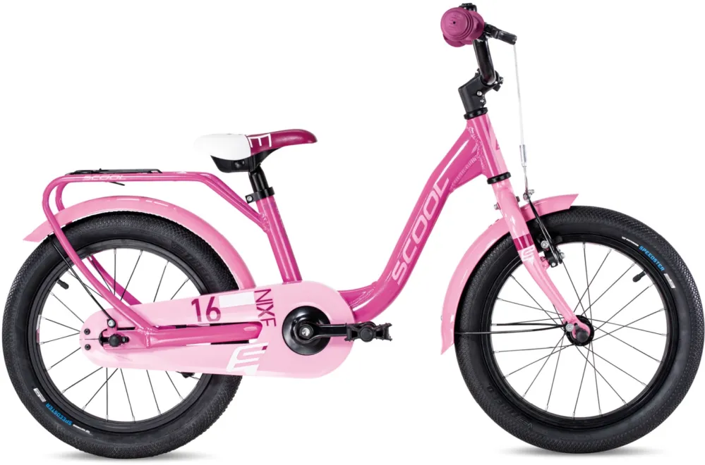 Expressversand S'cool niXe 16 1-Gang - 16 Zoll - Tiefeinsteiger - Pink/Baby Pink - Größe 24 CM