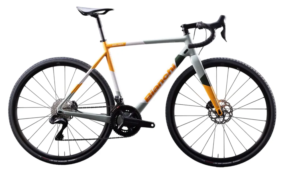 Bianchi Zolder Pro - Ultegra Di2 - 28 Zoll - Diamant - 2026 - YE / Tangerine Orange / White - Desert Green Gloss - Größe 52 CM Abverkauf