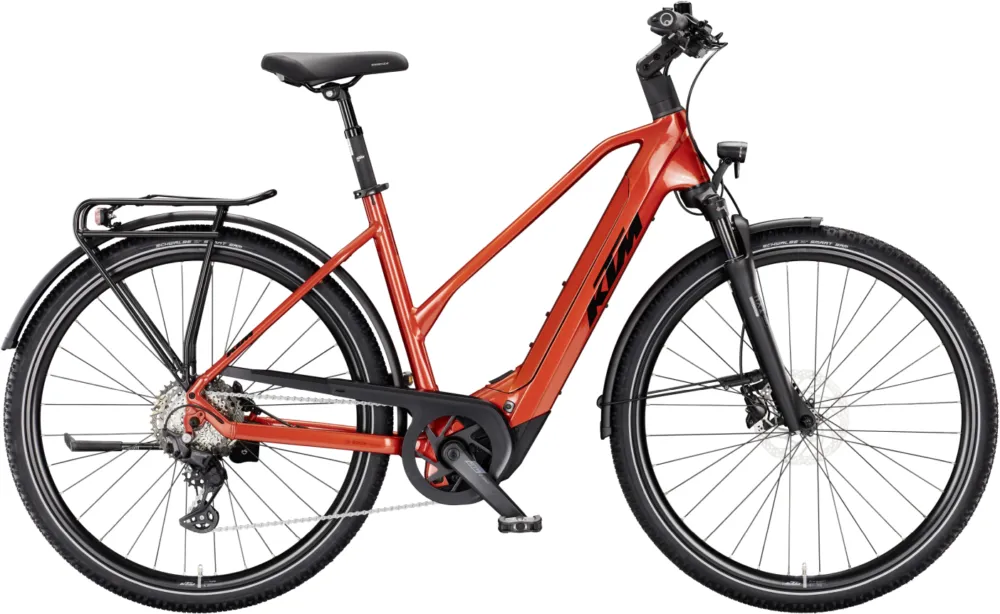 Top-Seller KTM Macina Tour CX 830 - 800 Wh - 28 Zoll - Trapez - 2026 - Diamond Black/Grey/Orange - Größe 56 CM