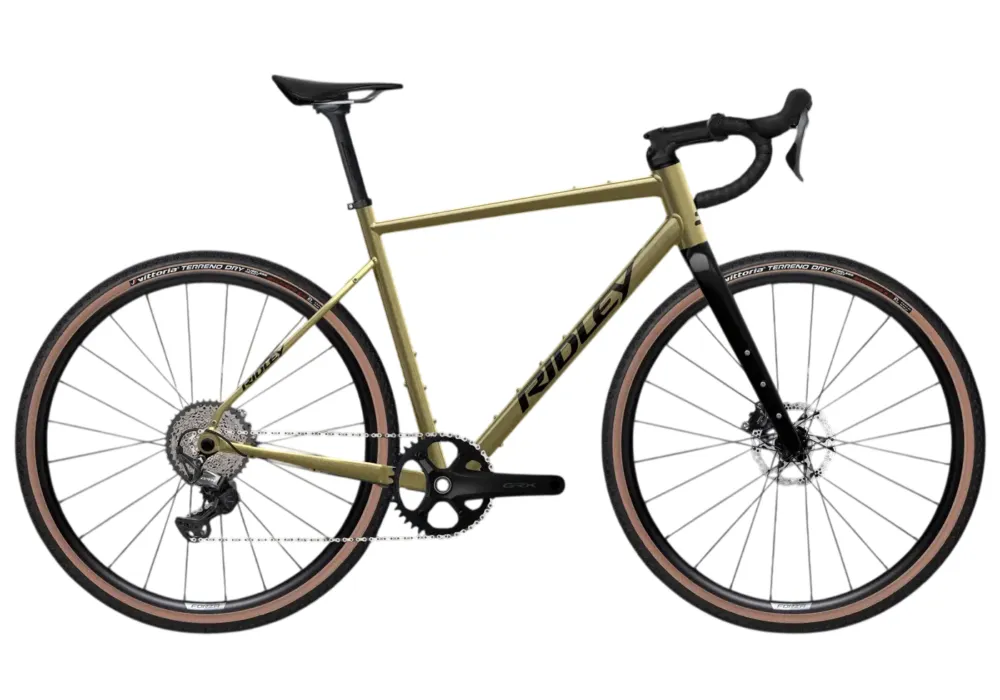 Jetzt Kaufen Ridley Kanzo Adventure Alu - Shimano GRX800 1x - 28 Zoll - Diamant - Bronze Green / PC62 / KAV01BS - Größe XS