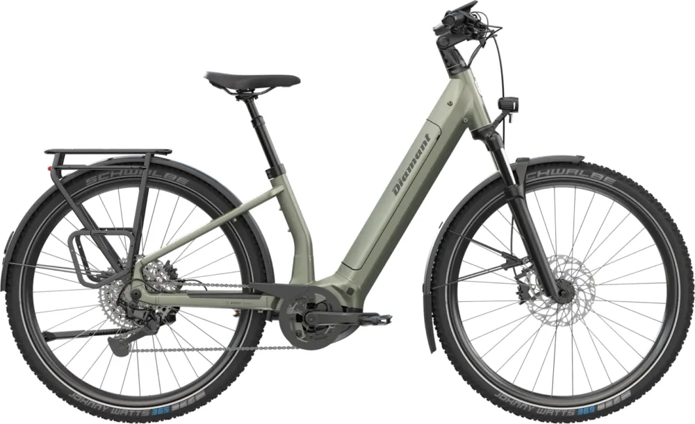 Jetzt Kaufen Diamant Suvea Trip Plus - 800 Wh - 27,5 Zoll - Tiefeinsteiger - 2026 - Heugrün - Größe S - M