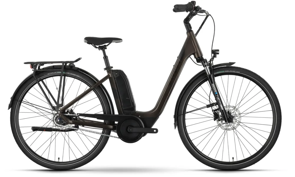 Saisonangebot Raymon CityRay E 4.0 SE CB - 500 Wh - 28 Zoll - Tiefeinsteiger - tenmoku brown - Größe S