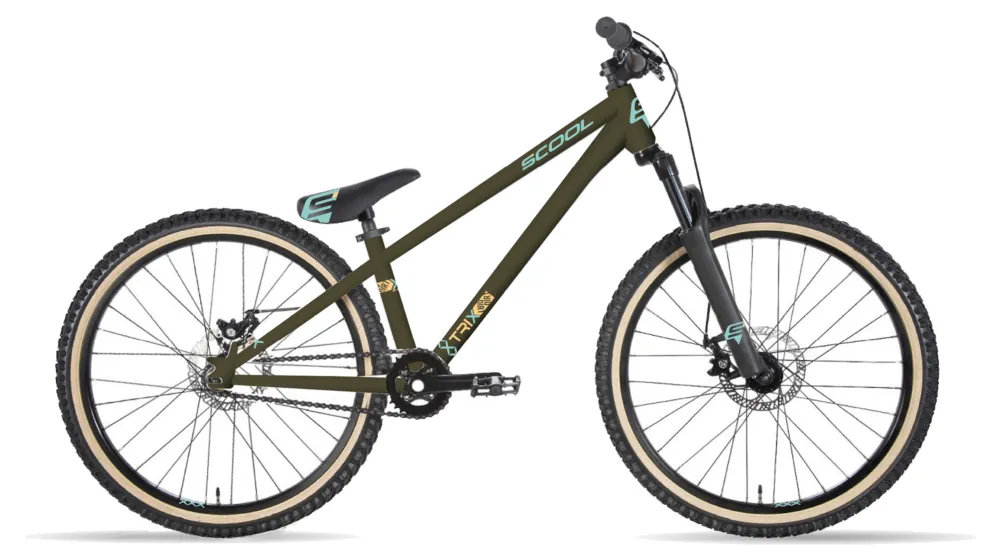S'cool XtriX Dirt 26 1-Gang - 26 Zoll - Dirt - olive/mint - Größe 31 CM Echt