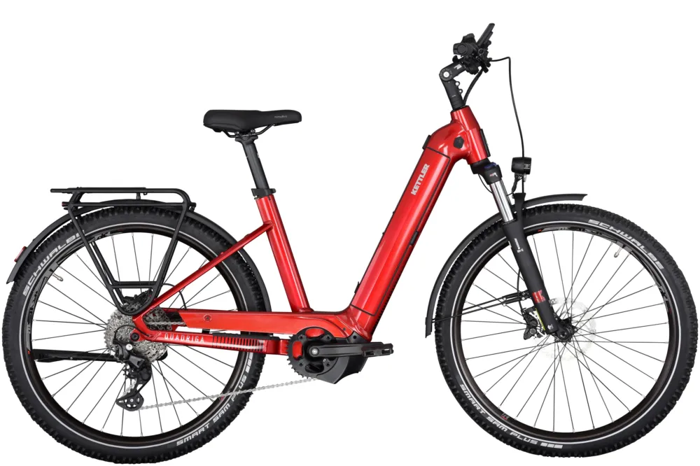 Markenprodukt Kettler Quadriga Town & Country CX10 LG (625) - 625 Wh - 27,5 Zoll - Tiefeinsteiger - classic red shiny / black shiny - Größe 46 CM