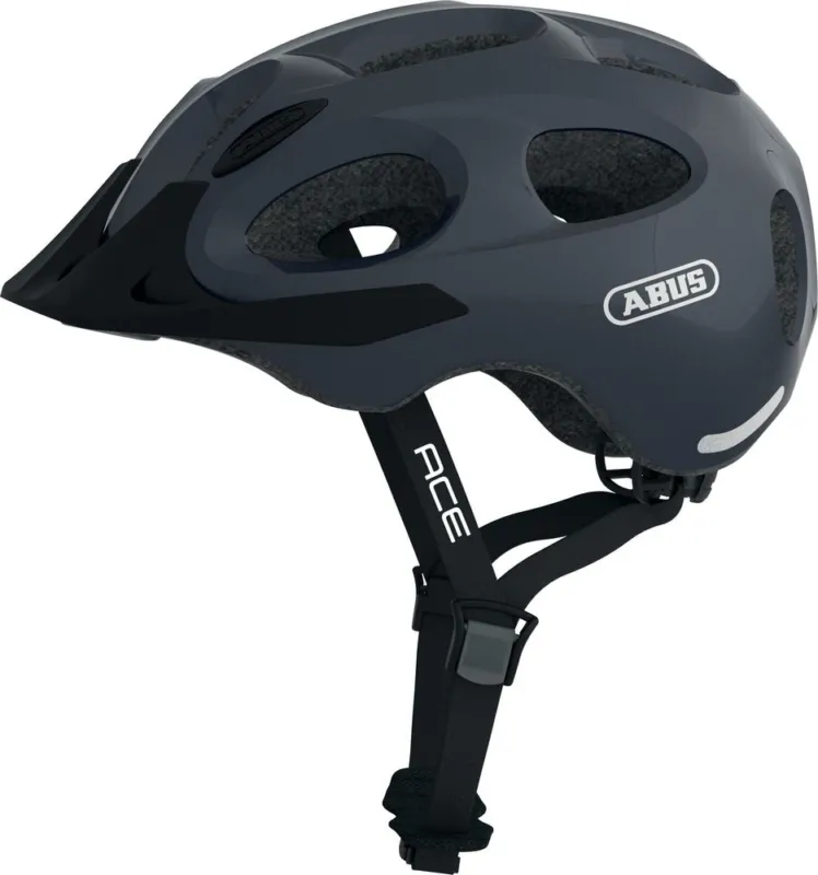 Geprüft Abus Youn-I ACE - sparkling titan - Größe 48-54 cm (S)