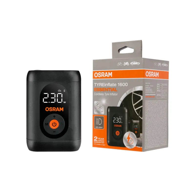 Finale Aktion OSRAM TYREinflate 1600 Essential Akku Pumpe - black - Größe bis zu 7,0 Bar