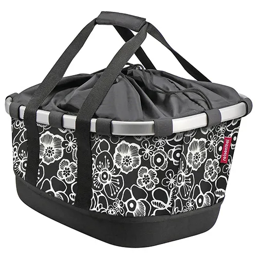 Reisenthel Bikebasket GT UniKlip 2 Gepäckträgerkorb - fleur schwarz - Größe 21 Liter Markenprodukt
