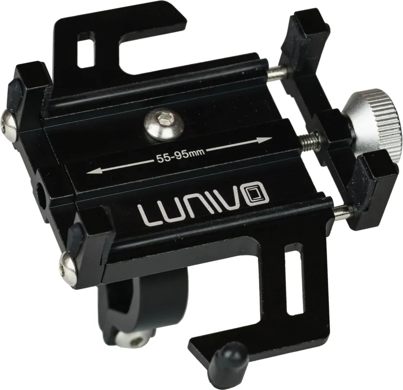 Markenware Lunivo Handy Halterung Aluminium - universal - schwarz - Größe 3,5" bis 6,5"