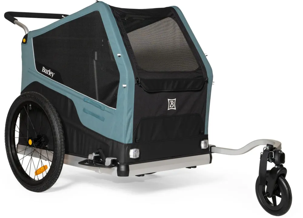 BURLEY Fahrrad-Hunde-Anhänger Bark Ranger XL - Schwarz-Blau - Größe One Size Geprüft