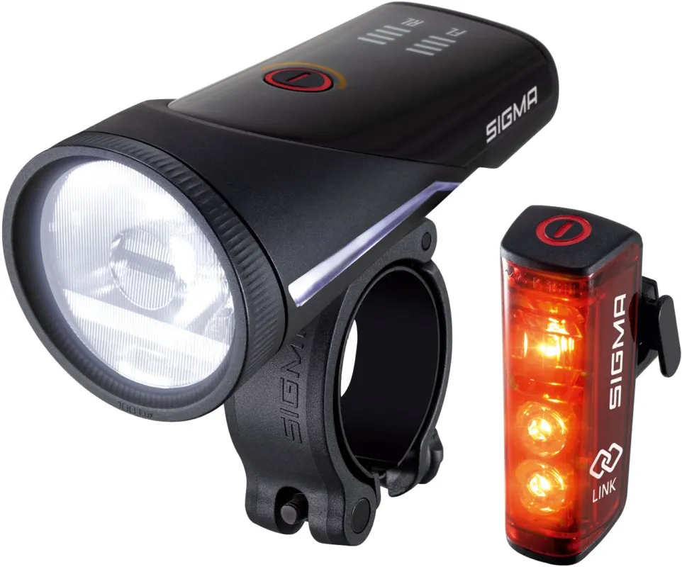 Nur Heute Sigma Aura 100 & Blaze Link Beleuchtungsset Screw Mount - schwarz - Größe StVZO