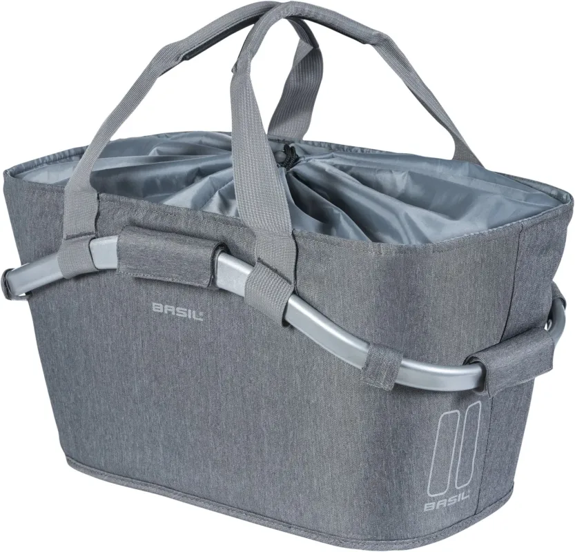 Markenware Basil Hinterradkorb 2Day Carry All MIK - grey melee - Größe 20x38x17 cm