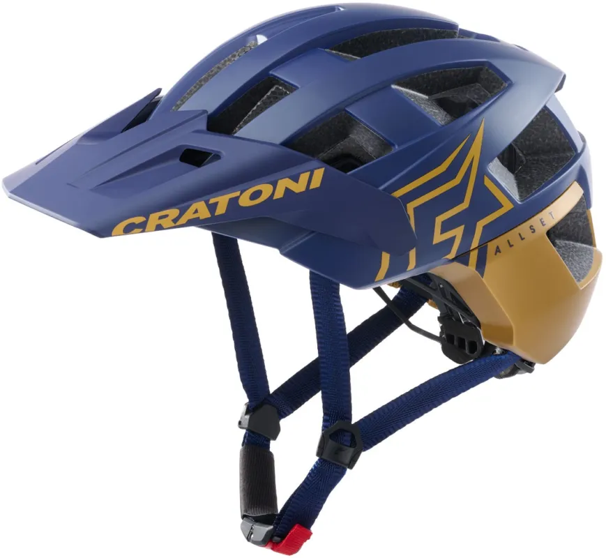 Solange Der Vorrat Reicht Cratoni AllSet Pro - blue-gold matt - Größe 58-61 cm (M/L)