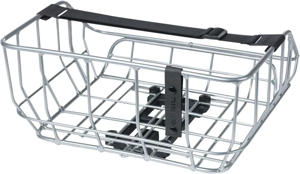Basil Hinterradkorb Portland MIK, weitmaschig - chrom - Größe 43x36x22 cm Top-Preis