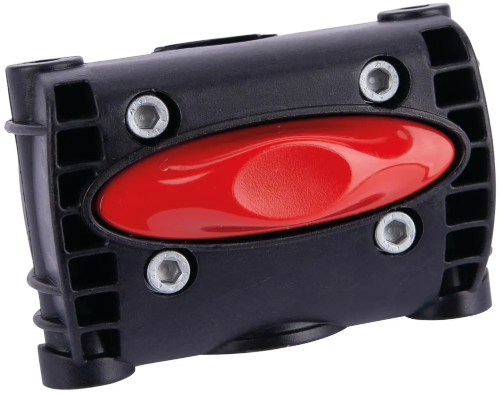 POLISPORT Kindersitzhalter Bilby/Wallaroo/Boodie/Koolah/Joy - Schwarz Rot - Größe Ø 28-40 mm Begrenztes Angebot