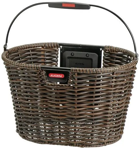 Must-Have KLICKfix by Rixen&Kaul Struktura Oval Lenkerkorb - braun - Größe 16 Liter