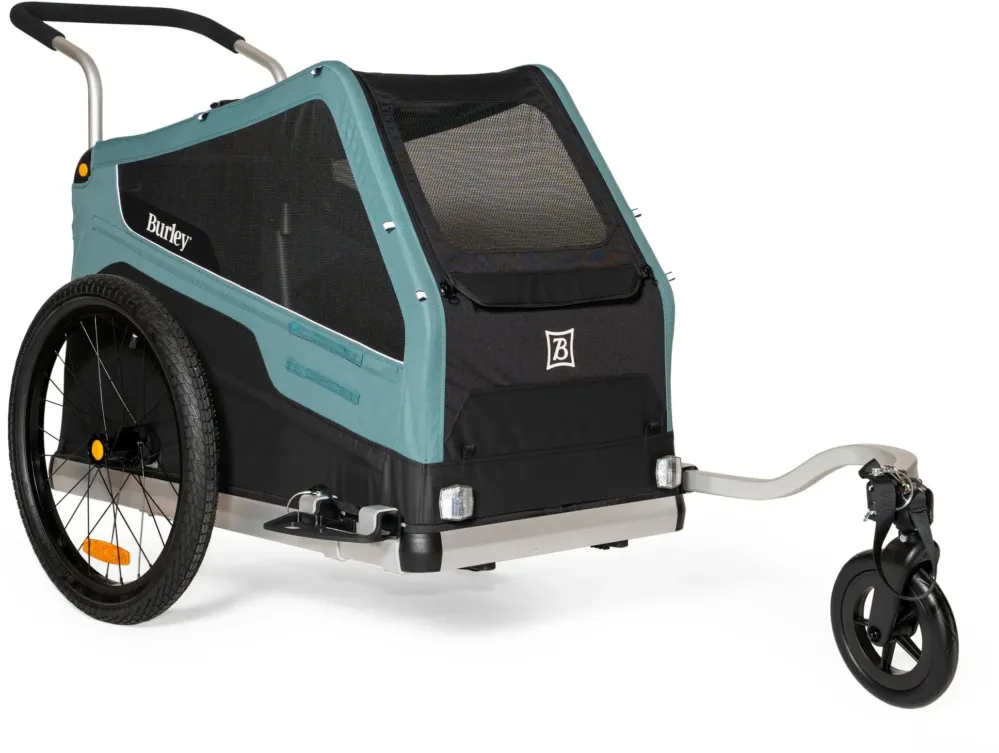 BURLEY Fahrrad-Hunde-Anhänger Bark Ranger - Schwarz-Blau - Größe One Size Geprüft