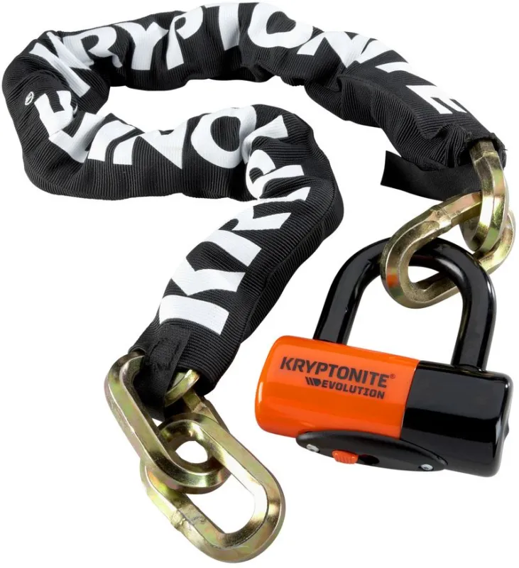 Garantierte Lieferung Kryptonite New York Chain 1210 Kettenschloss - Orange-Schwarz - Größe 100 CM