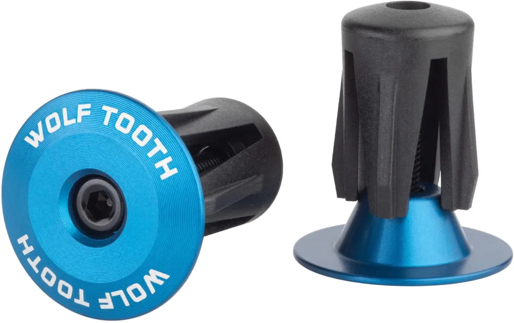 Wolftooth Aluminium Lenkerendkappen, geschraubt - Blue - Größe Ø16-21,5 mm Preiswert