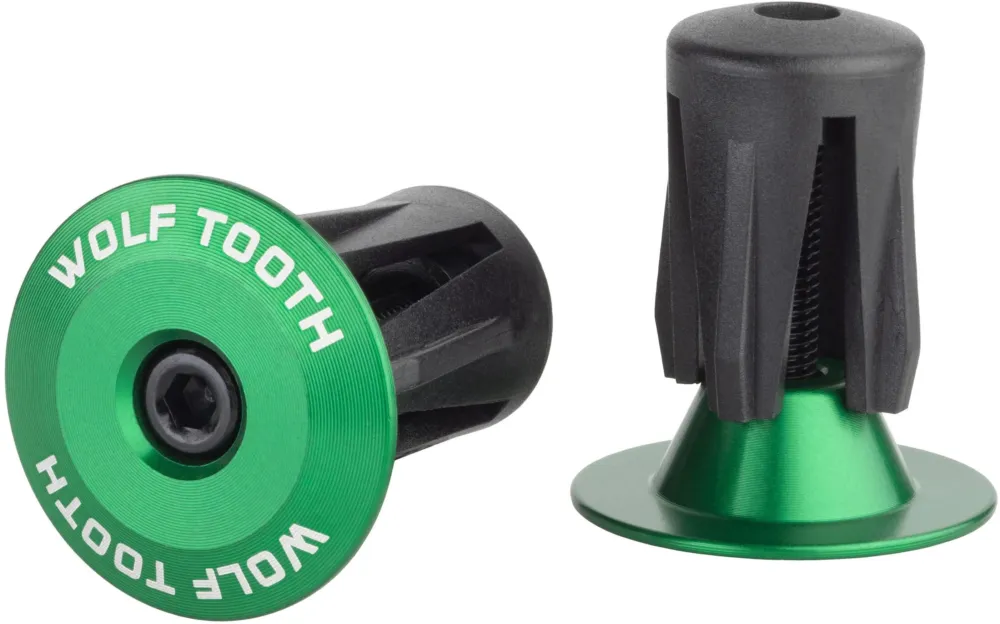 Top-Preis Wolftooth Aluminium Lenkerendkappen, geschraubt - Olive - Größe Ø16-21,5 mm