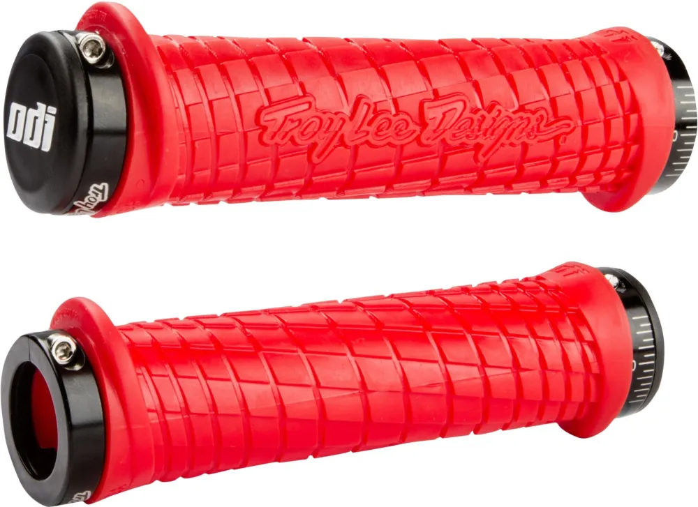 ODI Troy Lee Designs Lock-On Griffe - rot - Größe 130mm Solange Der Vorrat Reicht