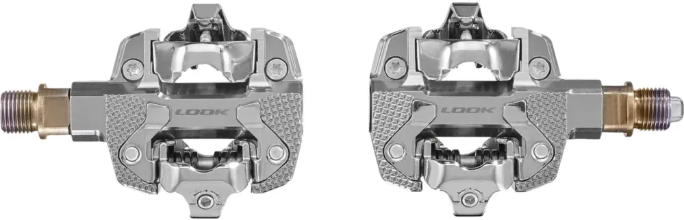 Ausverkauf Look X-Track Power MTB Single Leistungsmess-Pedale - Silver - Größe Paar
