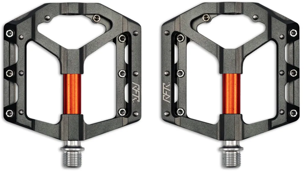 Zertifiziert Cube RFR Pedale Flat SLT 2.0 - grey´n´orange - Größe 98x100 mm