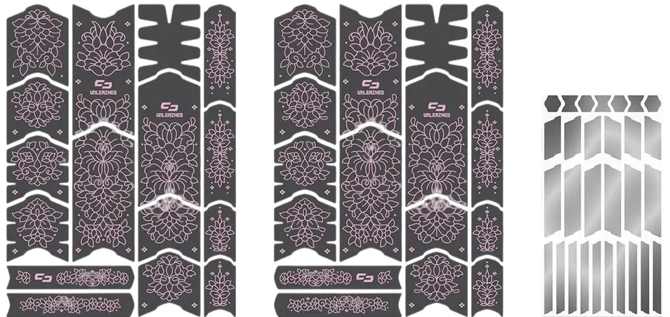 Rabatt Unleazhed Rahmenschutzfolie Kids BPK01 Filigree Rose matt - filigree rose matt - Größe 22,5 x 30,5 cm