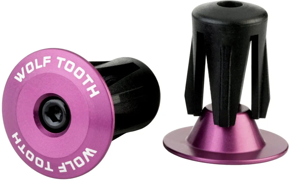 Wolftooth Aluminium Lenkerendkappen, geschraubt - purple - Größe Ø16-21,5 mm Top-Angebot