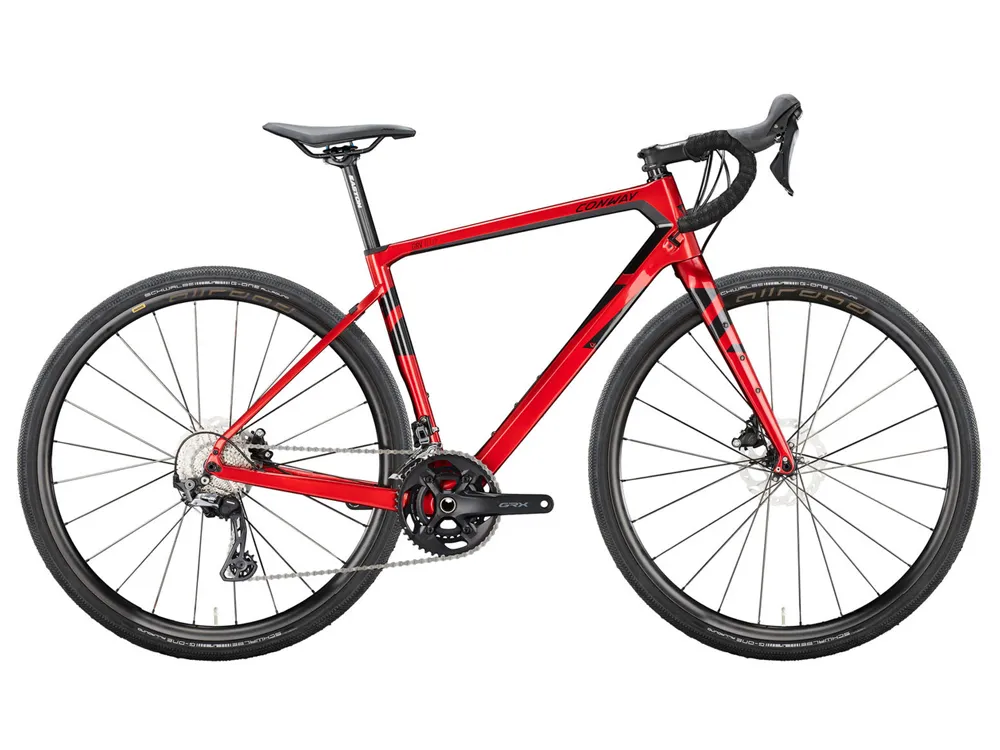 Conway GRV 10.0 Carbon | Gravelbike | 28" | red metallic / black metallic-47cm Kostenloser Rückversand