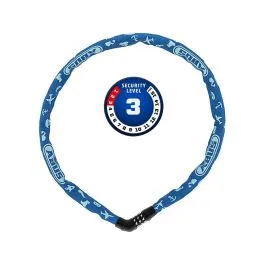 Abus Kette 4804C Symbols Kettenschloss (75cm x 4mm | blau) Neu