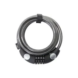 Contec EcoLoc Zahlenspiralkabelschloss (185cmx10mm | schwarz / grau) Echt