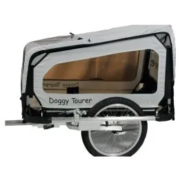 Neue Kollektion Doggy Tourer Hundeanhänger S (schwarz / silber)