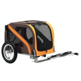 Top-Seller Blue Bird Dog Mini 12 Fahrradanhänger (StVZO | Achsmontage | braun / orange)