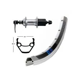 XLC Hinterrad 28x1.75 AceraT3000 Kassette 8f SSP36Loch (Exal ZX 19 | silber Speichen) Direkt Vom Hersteller