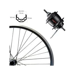 Saisonangebot Roland ZAC 19 19-622 28" Hinterrad (36 Loch | Nexus 8 Nabe (schwarz)
