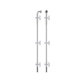 Sapim Race Speiche (250mm | ø2,0x1,80x2,0 | 90° | silber | 100 Stück) Neue Ware